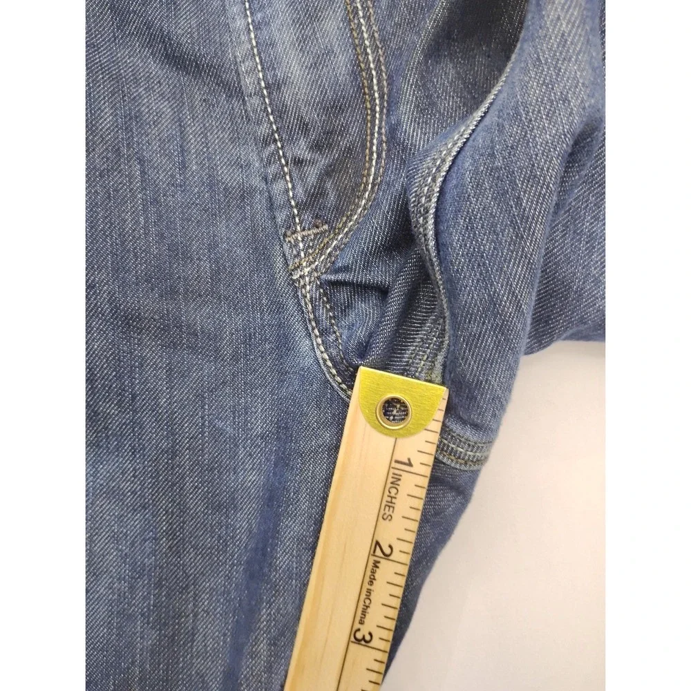 Levis 514 Slim Straight Fit Jeans Pants Dark Blue Denim Pocket Flaps 36x30